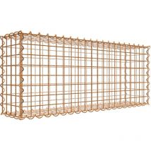 Gabiondeco - Gabion aspect rouille 100 cm x 40 cm x 20 cm (L x H x P). taille des mailles 5 x 5 cm. formation de rouille naturelle en cours - Made in