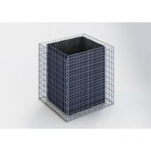 Gabiondeco - Jardinière en Gabion. 100 cm x 100 cm x 90 cm (l x h x p). taille des mailles 5 x 10 cm. Épaisseur des parois 10 cm - Made in Ger...