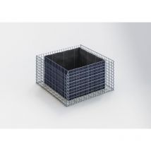 Gabiondeco - Jardinière Gabion. 100 cm x 50 cm x 100 cm (l x h x p). taille des mailles 5 x 5 cm. Épaisseur des parois 10 cm - Made in Germany
