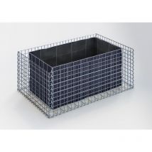 Gabiondeco - Jardinière Gabion. 130 cm x 50 cm x 80 cm (l x h x p). taille des mailles 5 x 5 cm. Épaisseur des parois 10 cm - Made in Germany