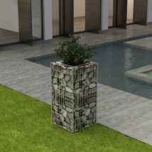 Bonnevie - Gabionen-Hochbeet,Gabionenkorb,Gabionenbank, Blumenkasten Stahl 50×50×100 cm VMEC359951