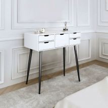 Carme Home - Gabriella Dressing Table-White/Black - White/Black