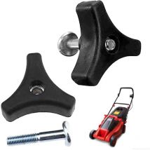 Yozhiqu - gabrielle 2 Stück Rasenmähergriff, dreieckige Rasenmähergriffschraube, Rasenmähergriffschraube, Rasenmäherzubehör, Rasenmäherschraube,