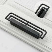 2pcs Poignées et boutons de tiroir Cuisine Armoire Porte Poignées Placard Tiroir Chambre Meubles Tirer(6285-Pas 96, Noir) - Gabrielle