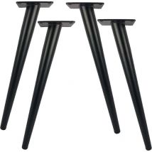 Volavo - gabrielle 4 Pack 20cm Long Metal Table Legs for Modern Furniture Dresser Cabinet Desk Ottoman Chair Replacement Furniture Support Legs 800kg