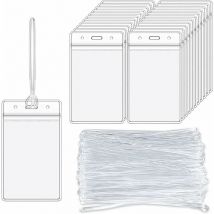 50 porte-étiquettes de bagages Porte-étiquettes de croisière Étiquettes d'identification de bagages Porte-étiquettes de bagages avec 100 sangles pour