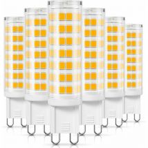 5er-Pack G9-LED-Leuchtmittel, 6 w, 550 lm, Neutralweiß 4000 k, Ersatz für 50-W-60-W-Halogenlampen, 360° flimmerfreier Abstrahlwinkel, nicht dimmbar,
