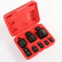 Famille - gabrielle 8-piece impact socket adapter, 8-piece impact adapter set (red)
