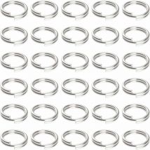 Gabrielle 800 Stück Schlüsselanhänger, 10 mm, Mini-Split-Biegering mit doppelten Schlaufen, geteilter Schlüsselanhänger, kleine Metallringe,