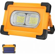 GABRIELLE 80w Projecteur Led Rechargeable 4 Modes Super Brillant Lampe De Travail Projecteur Led Portable Avec Pannea Solaire Lampe Chantier Pour