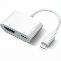 Gabrielle - Adaptateur av numérique Apple Lightning Adaptateur Lightning vers hdmi certifié Apple MFi Connecteur de câble hdmi Écran de