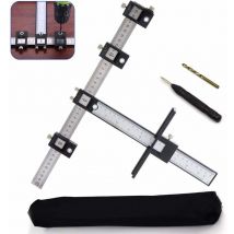 Famille - gabrielle Adjustable drilling jig for cabinets, punching jig for wood, drilling guide for installing handles, knobs on doors, drawer with