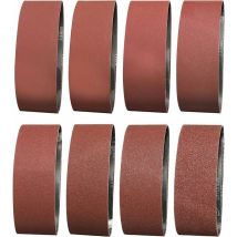 Bande Abrasive 75x533 Mm- Grains 2 x 40/60/80/120/180/240/320/400 Bande De Ponceuse Pour Le Ponçage Gxk51-P, Le Polissage Et Le Dépoussiérage, Idéale