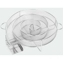 Rwoythk - gabrielle cold smoker for smoking meat, fish, barbecue grill, 25 x 184 cm, silver