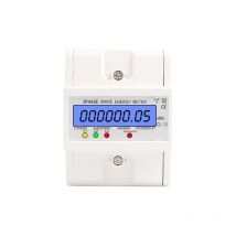 Compteur d'énergie triphasé à 4 fils 220/380V 5-80A Consommation d'énergie Compteur kWh Installation sur rail din Compteur d'énergie électrique