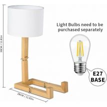 Créatif Robot Lampe de bureau, Réglable peut mettre des livres Bois Lampe de chevet avec la nuance de lampe de tissu Vis E27 Pour Eclairage décoratif
