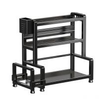 Gabrielle - tagère à épices, étagère de rangement multifonctionnelle pour épices de cuisine, avec seau à couverts et organisateur de planche à