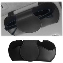 Gabrielle - tui de lunettes de soleil en cuir pu pour visière de voiture, clip magnétique universel pour lunettes de voiture, accessoires d'intérieur