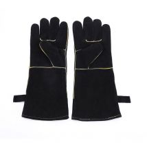Extreme Heat and Fire Resistant Gloves, Leather Gloves with Kevlar Stitching, Perfect for Fireplace, Stove, Oven, Grill, Welding, bbq, mig, Pot