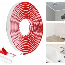 Famille - gabrielle Flexible Self Adhesive Trim Strip 5m Waterproof Quarter Round Trim Strip pvc Self Adhesive Quarter Round White pvc Quarter Round