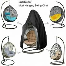 Housse de Fauteuil Suspendue Housse de Protection pour Oeufs Chaise Imperméable Suspendue Housse de Chaise de Jardin Oeuf--Noir avec fermeture éclair