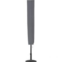 Housse de parasol grise, housse de parasol, housses de parasol pour parasol, résistant aux intempéries, anti-UV, coupe-vent et anti-neige 265cm
