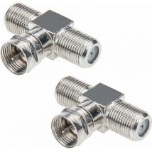 Gabrielle - Koaxialkabel-Splitter, 2er-Pack TV-Splitter Typ F-Stecker auf 2 F-Buchse