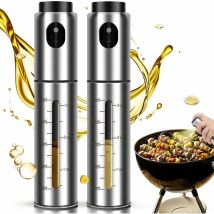 GABRIELLE Lot de 2 vaporisateurs d'huile, pulvérisateur de cuisine en acier inoxydable, pulvérisateur d'huile d'olive portable avec 2 balances,