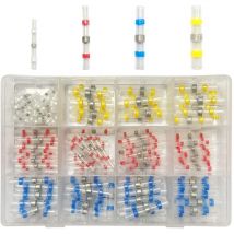 Lot de 200 connecteurs à souder isolés, 4 tailles 26-10 awg, avec gaine thermorétractable, bornes électriques pour moto automobile, rapport de