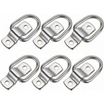 Gabrielle - Lot de 6 anneaux d'arrimage en d pour remorques, camions, camionnettes, bateaux