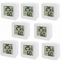 Sunflower - Gabrielle Mini-lcd-thermometer – Digitales Innenthermometer – 8er-pack Innenhygrometer – Temperatur Und Luftfeuchtigkeit – Digitales 