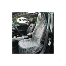 Famille - gabrielle Pack of 100 Disposable Clear Plastic Car Seat Covers - Protect Your Car: These disposable clear plastic car seat covers are