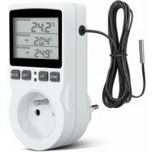 Gabrielle - Prise Thermostat, Prise Minuteur Digital, Prise Programmable Digitale avec Sonde, Minuterie Numérique Programmable, Prise Thermostat