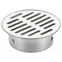 Siphon de Sol, Balcon en Acier Inoxydable Évier Rond Anti-Blocage Siphon de Sol Amovible pour Jardin Extérieur Tuyau d'Évacuation Tuyau d'Échappement