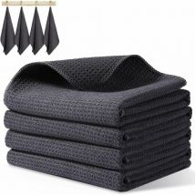 Torchons de Cuisine, 73 x 34cm Serviettes Microfibre Très Épais Super Absorbants, Torchon Vaisselle pour Nettoyage de Maison, Conception de Tissage