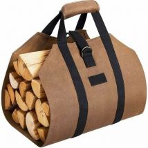 Moonstars - gabrielle Wood Basket and Wood Bag, Firewood Log Holder, Linen Firewood Carrying Bag, Extra Large Firewood Holder, Indoor Firewood