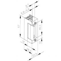 Gâche à rupture 12V DC + VARIS - HERACLES - PCA-1711