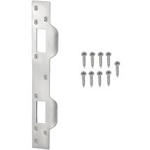 S-giant - Gâche de Porte Double Trous, Robuste Plaque de Verrouillage Plaque de Renfort Métal Gâche de Loquet pour Cadre de Porte Fixe à Pêne Dormant