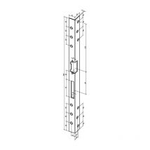 Assa Abloy - Gâche de sécurité coudée .312 L.500mm S.3mm acier rectifié, galvanisé.DIN Droite