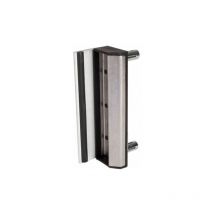 Gâche de type industriel, grise, pour profil rond 40 à 60mm. Locinox