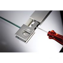 Gâche embout secura - Décor : Chromé mat - Largeur : 32,5 mm - Matériau : Zamac - VITRIS