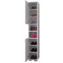 GadosM meuble à chaussures 2 portes 2 tablettes blanc.