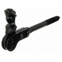 307103 Ferma persiane a busto di pastore da avvitare o da murare vernice ad immersione nera 126,5 mm - Alberts