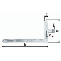 Charnière d'angle de porte 600x1000x60x120mm acier galva 8mm GAH
