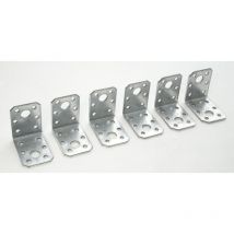 Set di 6 staffe zincate, 90x90x65 mm gah alberts