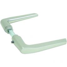 Alberts - gah 412661 Manilla de doble palanca, cuadrada de 8 mm, para puertas de aluminio anodizado plata de 50 a 60 mm de grosor