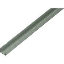 Alberts 485603 Profilo a u, speciale per 16 mm pannelli in truciolare spessi, alluminio, anodizzato argento, 1000 x 19 x 15 mm