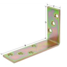 Angolare per arcarecci 50x100x40mm – Acciaio grezzo – Superficie galvanizzata gialla – Alberts