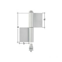 GAH - Cinta de construcción tipo K04 de 2 piezas para soldar sobre cabeza redonda de acero inoxidable 180/50/14 / 90mm g