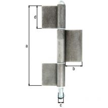 Konstruktionsband Typ KO8, dreit., z.Anschweißen, Höhe 240mm - Alberts